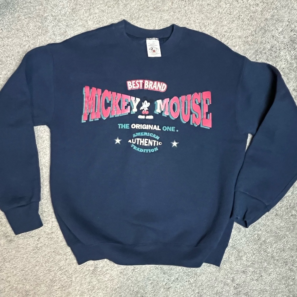 Disney Navy Blue Mickey Mouse Crewneck Sweater